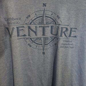 Earthborn Holistic Venture Mens 2XL Blue Compass Graphic T-Shirt Dog Food Promo